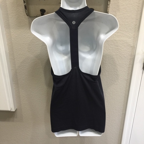 lululemon athletica Tops - Lululemon “Go the Distance” Navy Tank Racing Back